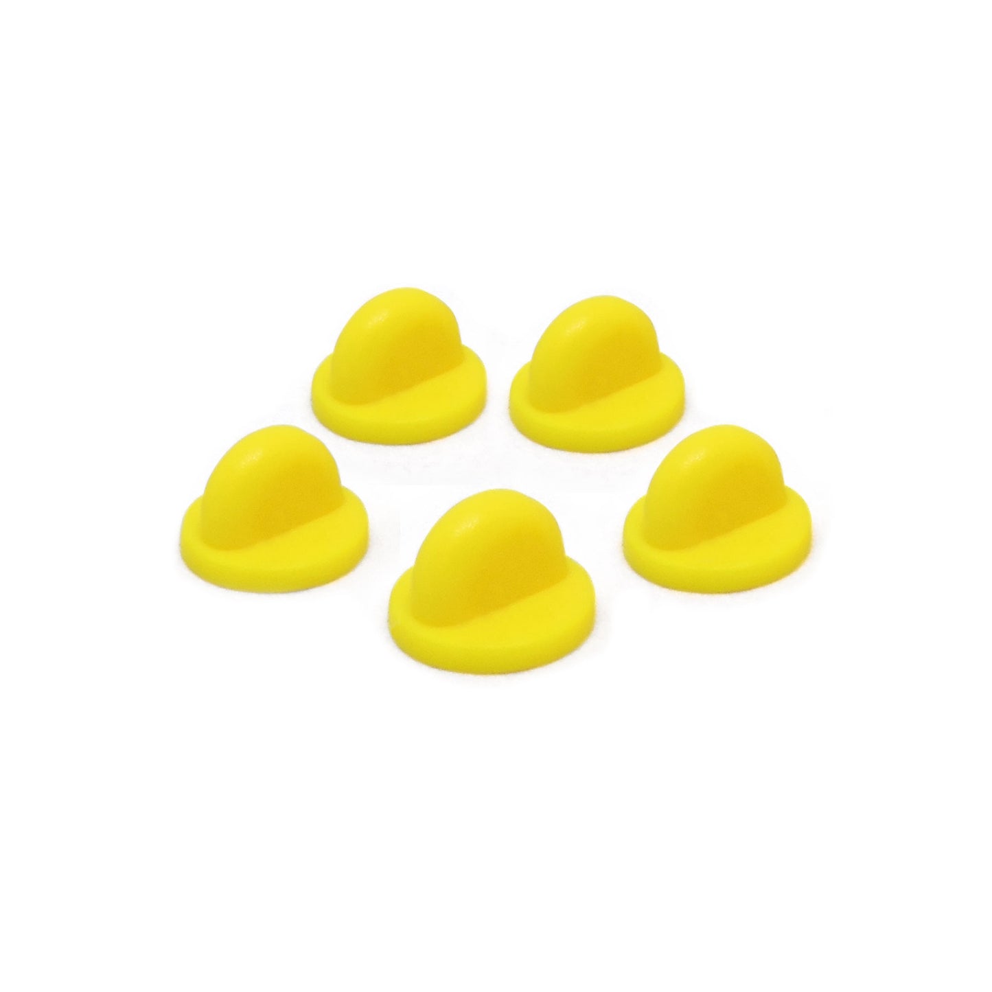 BROCHES DE GOMA AMARILLOS (x5)