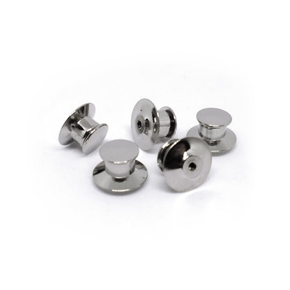 BROCHES PREMIUM (ANTI-ROBO) PLATEADOS (x10)