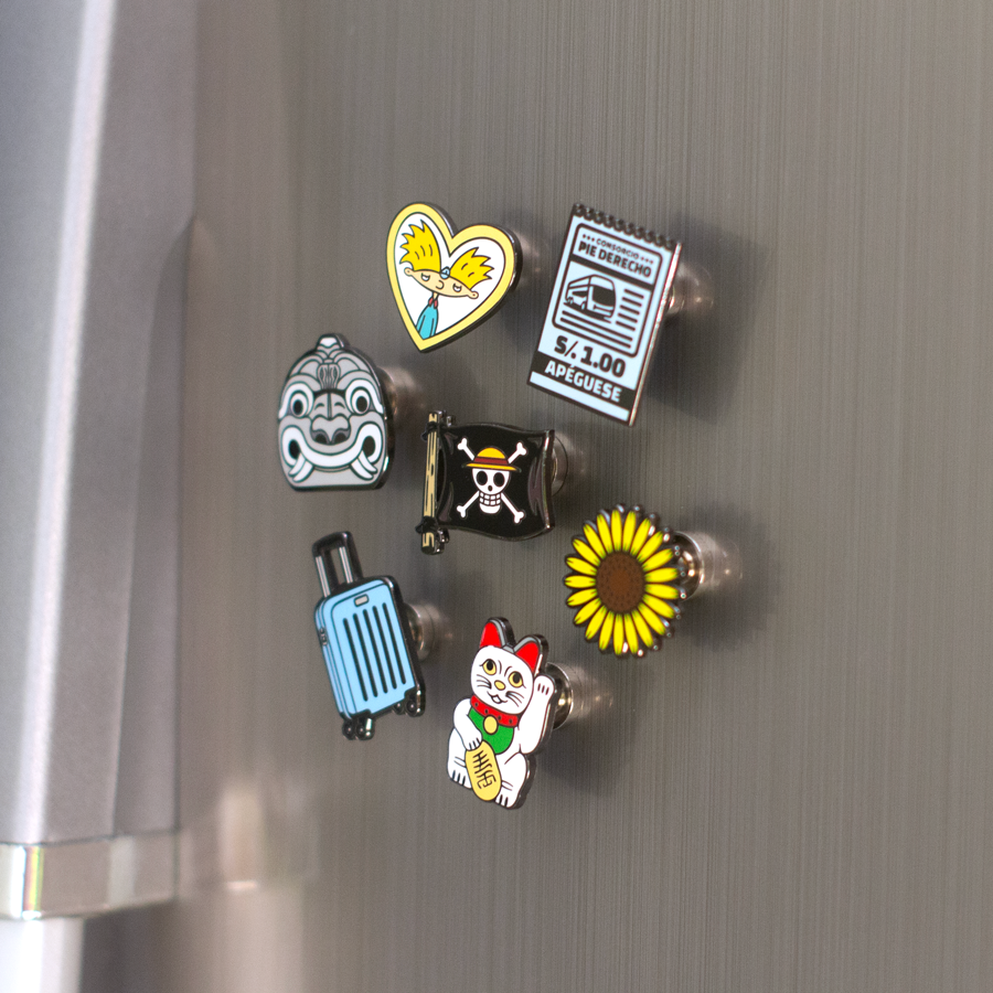 BROCHES MÁGNETICOS PLATEADOS (X10)