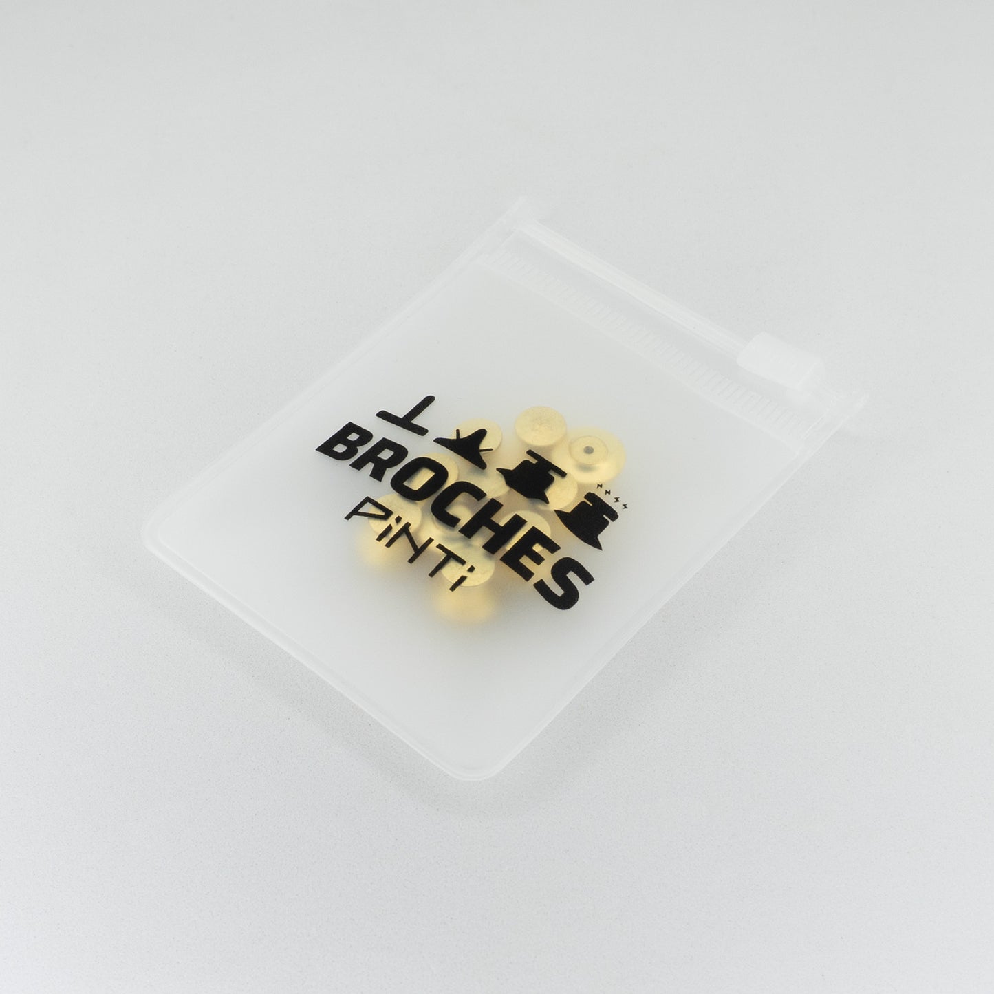 BROCHES PREMIUM (ANTI-ROBO) DORADOS (x10)