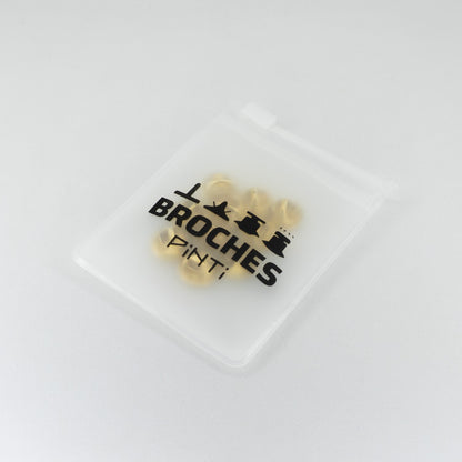 BROCHES MARIPOSA DORADOS (x5)