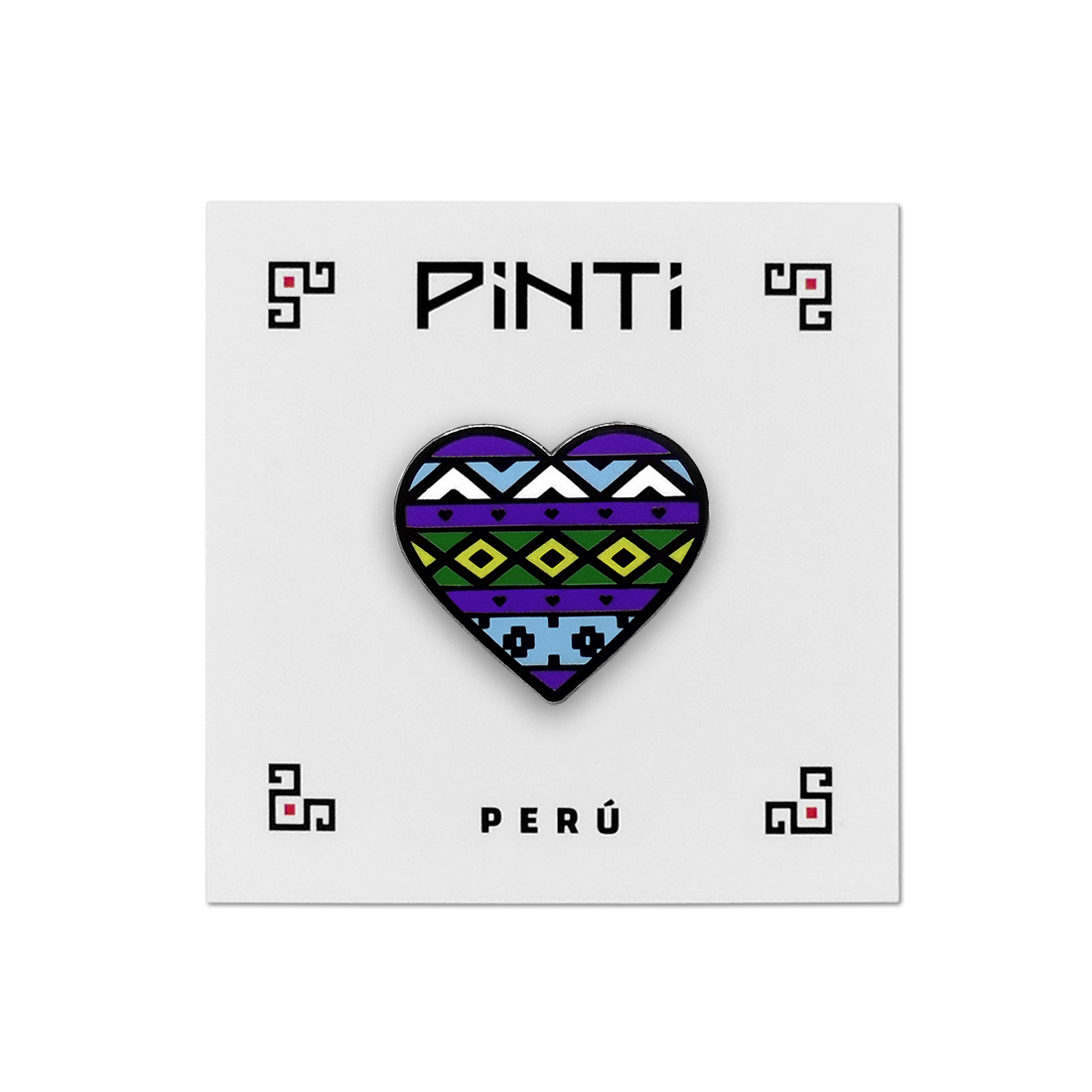 PIN CORAZON ANDINO MORADO