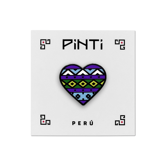 PIN CORAZON ANDINO MORADO