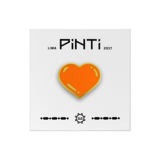 PIN CORAZÓN NARANJA