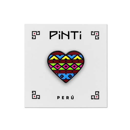 PIN CORAZON ANDINO ROJO