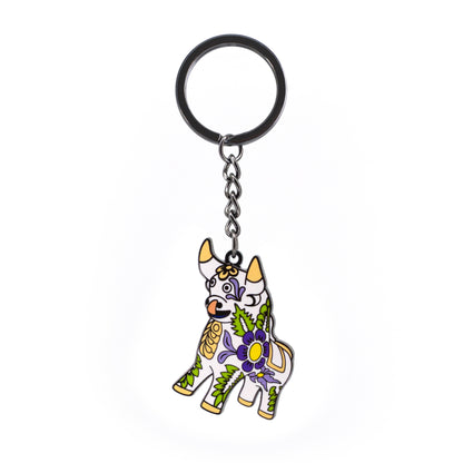 LLAVERO TORITO DE PUCARÁ BLANCO