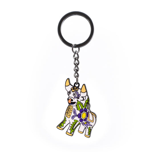LLAVERO TORITO DE PUCARÁ BLANCO