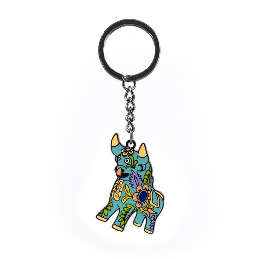 LLAVERO TORITO DE PUCARÁ CELESTE