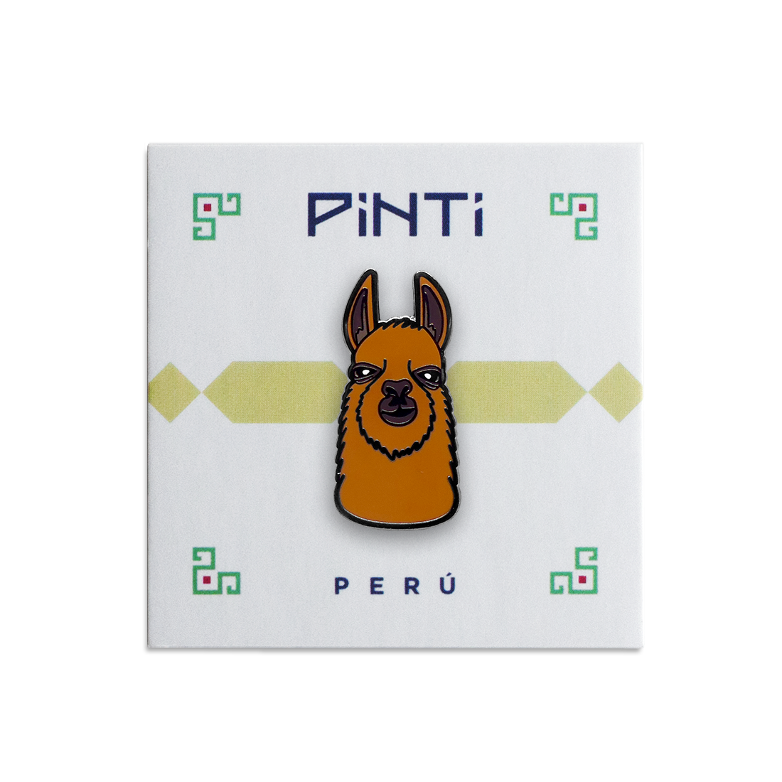 PIN LLAMA MARRON