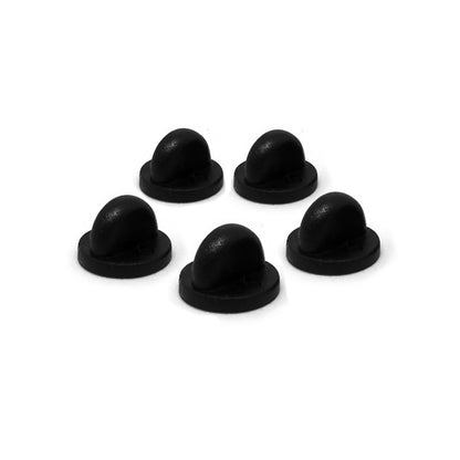 BROCHES DE GOMA NEGROS (x5)